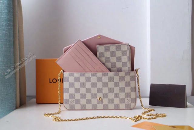 lv女包 Pochette Félicie鏈條小挎包 N60235 lv斜挎女包  lvqb1334